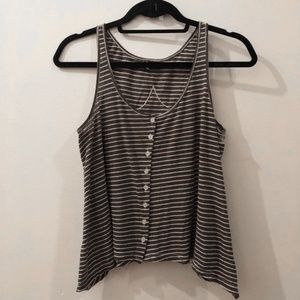 Striped Tank Top with Lace